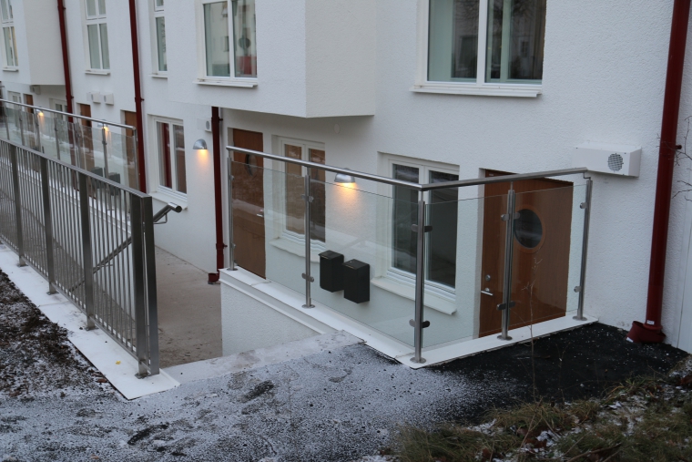 rekkverk, glas, toget, 