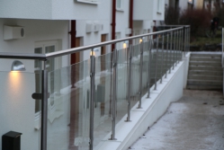 rekkverk, glas, toget, 