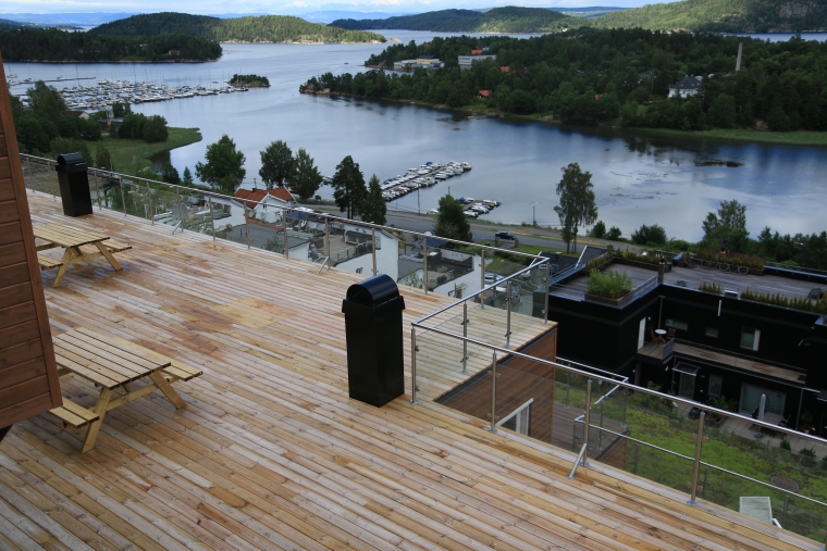 räcken, glass, toget, racken av rostfrittb stal, Terass